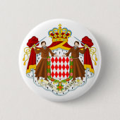 Offizielles Wappen Monacos Wappenkunde-Symbol Button (Vorderseite)