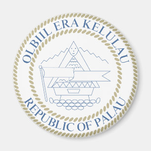 Offizielles Wappen Palaus Wappenkunde-Symbol Magnet