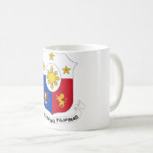 Offizielles Wappen Philippinen Wappenkunde-Symbol Kaffeetasse (VorderseiteRechts)