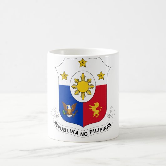 Offizielles Wappen Philippinen Wappenkunde-Symbol Kaffeetasse (Mittel)