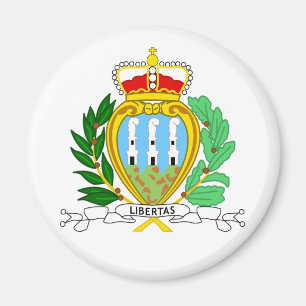 Offizielles Wappen San Marino Wappenkunde-Symbol Magnet