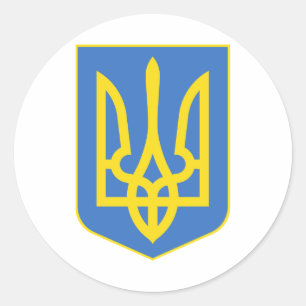 Offizielles Wappen Ukraine Wappenkunde-Symbol Runder Aufkleber