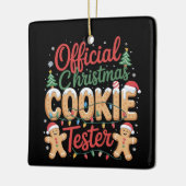 Offizielles Weihnachts-Cookie Tester Crew Backen W Keramikornament (Links)