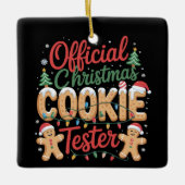 Offizielles Weihnachts-Cookie Tester Crew Backen W Keramikornament (Vorderseite)