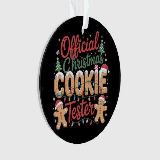 Offizielles Weihnachts-Cookie Tester Crew Backen W Ornament (Vorderseite)