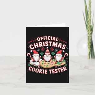 Offizielles Weihnachts-Cookie Tester Taster Backen Karte