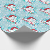 Offizielles Weihnachtsmann-Siegel-Weihnachten Geschenkpapier (Ecke)