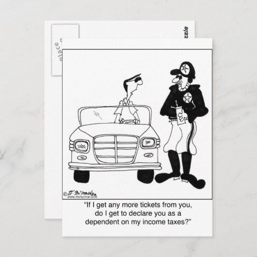 Offizier als abhängig erklärt postkarte (Vorne/Hinten)