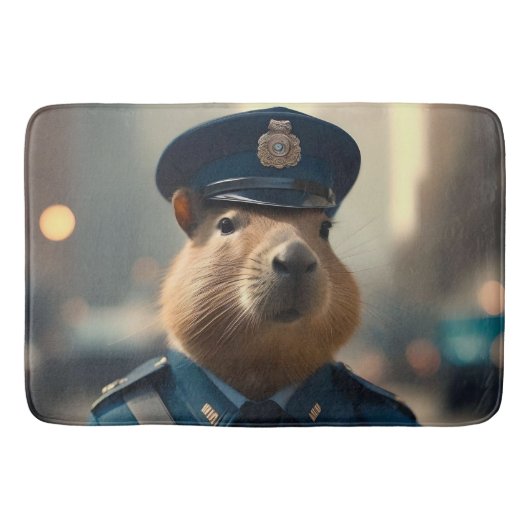 Offizier Capybara: FriedensBehalt, Badematte (Vorderseite)