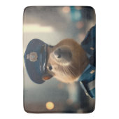 Offizier Capybara: FriedensBehalt, Badematte (Vorderseite Vertikal)