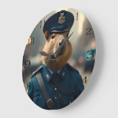 Offizier Capybara: FriedensBehalt, Große Wanduhr (Winkel)