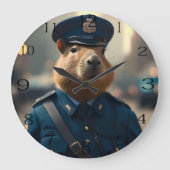 Offizier Capybara: FriedensBehalt, Große Wanduhr (Vorderseite)