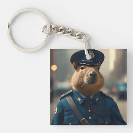 Offizier Capybara: FriedensBehalt, Schlüsselanhänger (Vorderseite)