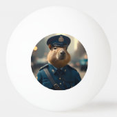 Offizier Capybara: FriedensBehalt, Tischtennisball (Rückseite)