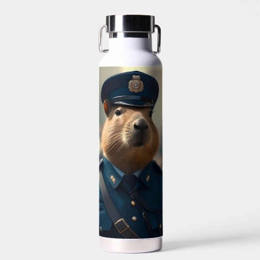 Offizier Capybara: FriedensBehalt, Trinkflasche (Vorne)