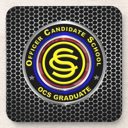 Offizier der Armee Bewerberschule - OCS Getränkeuntersetzer (Vorderseite)