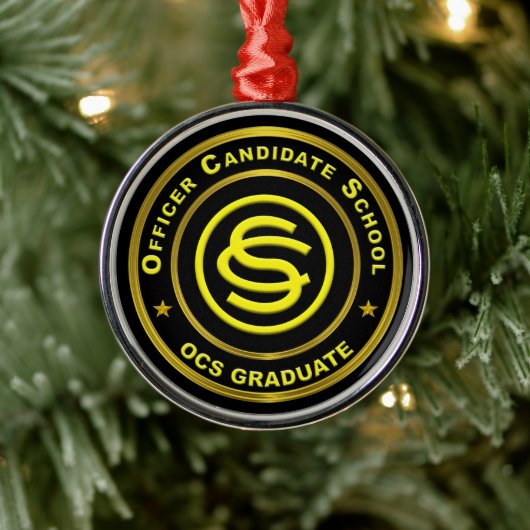 Offizier der Armee Kandidaturschule Weihnachten Ornament Aus Metall (Baum)