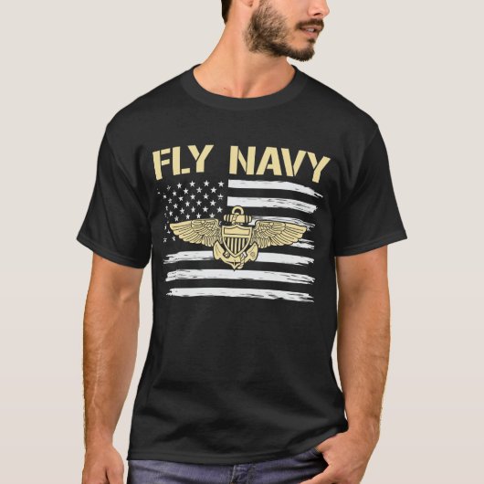 Offizier der Fly Navy T-Shirt (Vorderseite)