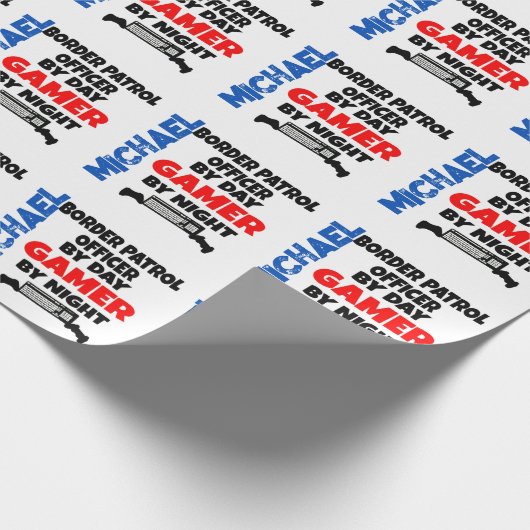 Offizier der Gamer Music Border Patrol Geschenkpapier (Ecke)