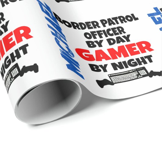 Offizier der Gamer Music Border Patrol Geschenkpapier (Rolleneckpunkt)