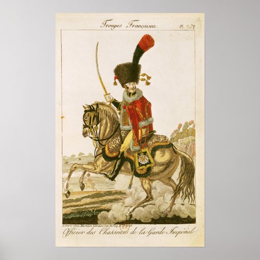 Offizier der Hussars der Kaiserlichen Garde Poster (Vorne)
