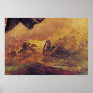 Offizier der Hussars, Einzelheiten der Kanone Poster