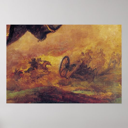 Offizier der Hussars, Einzelheiten der Kanone Poster (Vorne)