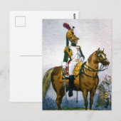 Offizier der kaiserlichen Garde Postkarte (Vorne/Hinten)