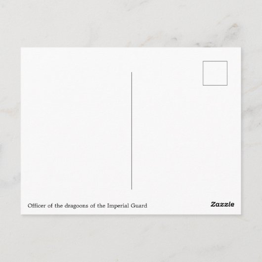 Offizier der kaiserlichen Garde Postkarte (Rückseite)