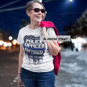 Offizier der Polizei - Blaue Flagge der USA T-Shirt