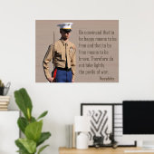 Offizier des Marine Corps und Kriegsgefahr-Zitat P Poster (Heimbüro)
