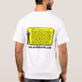 Offizier Dingus - SinnesKontrolle T-Shirt (Rückseite)