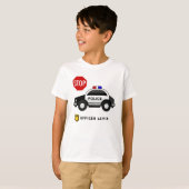 Offizier Polizeiwagen Geburtsname T-Shirt (Vorne ganz)