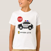 Offizier Polizeiwagen Geburtsname T-Shirt (Vorderseite)
