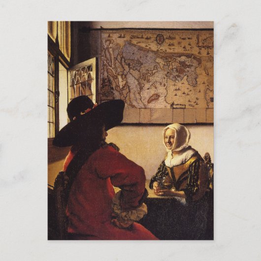 Offizier und Laughing Girl Postkarte (Vorderseite)