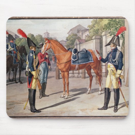 Offizier und Schutz des königlichen Schutzes im Mousepad (Vorne)