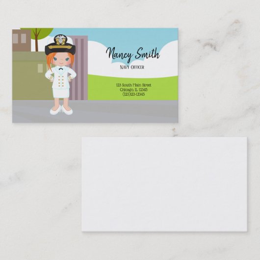 Offizier Visitenkarte (Vorne/Hinten)