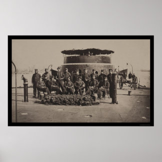 Offiziere auf dem Deck der USS Monitor 1861 Poster