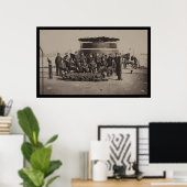 Offiziere auf dem Deck der USS Monitor 1861 Poster (Heimbüro)
