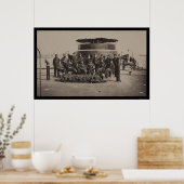Offiziere auf dem Deck der USS Monitor 1861 Poster (Küche)