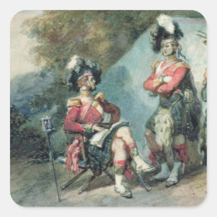 Offiziere der 79. quadratischer aufkleber