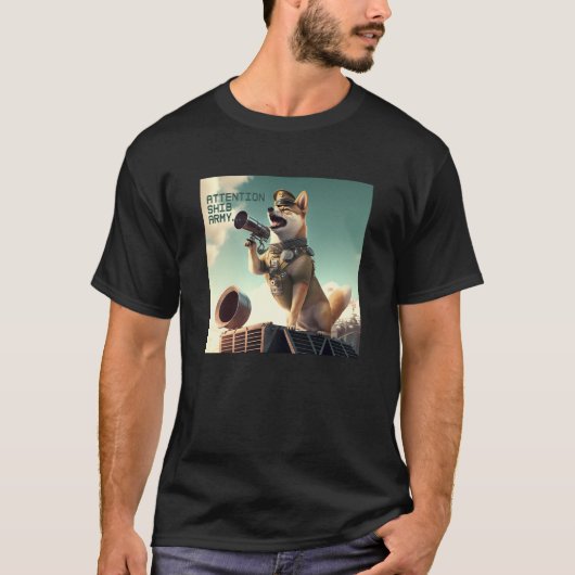 Offizierskapitän der Shib Army stehend auf einem T T-Shirt (Vorderseite)