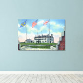 Offiziersraum im alten französischen Schloss Leinwanddruck (Insitu (Holzboden))