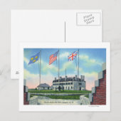 Offiziersraum im alten französischen Schloss Postkarte (Vorne/Hinten)