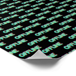 Offline Ästhetik Vaporwave Japanisch Abgetrennt Poster