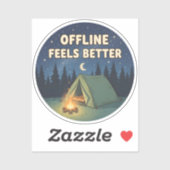 Offline fühlt sich besser aufkleber (Blatt)
