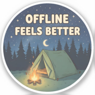 Offline fühlt sich besser aufkleber