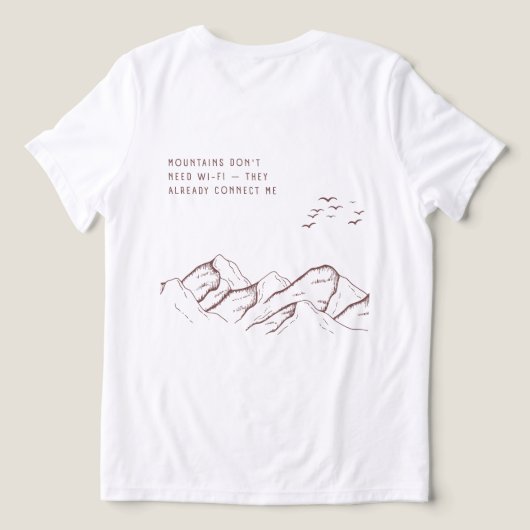 Offline in den Bergen – Digitale Abstinenz Tri-Blend Shirt (Design Rückseite)