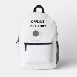 Offline Is Luxury Minimalist Backpack – Modern Dig Bedruckter Rucksack