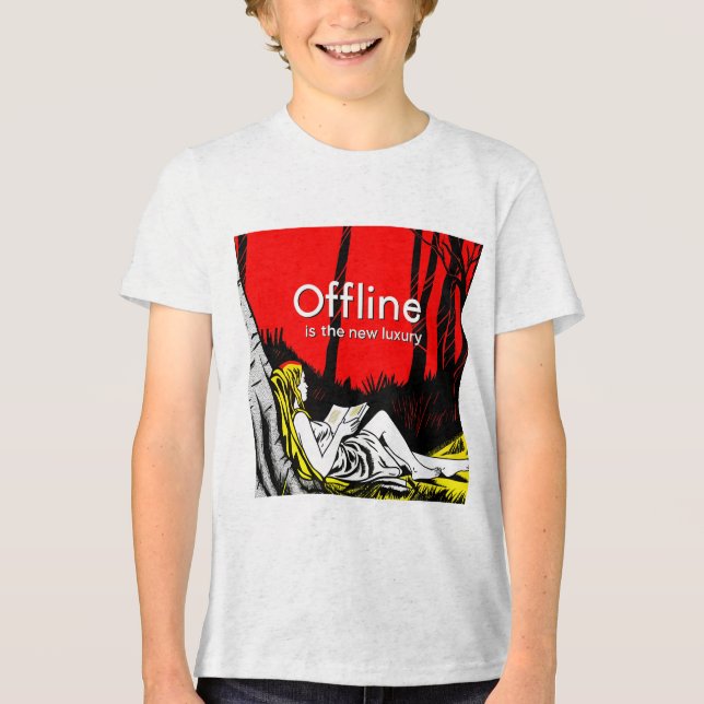 Offline Is The New Luxury Tri-Blend Shirt (Vorderseite)